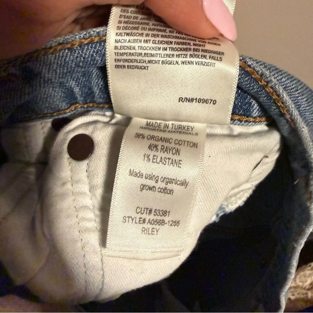 AGOLDE Riley High Rise Straight Crop Jeans Whiplash-  Size 28